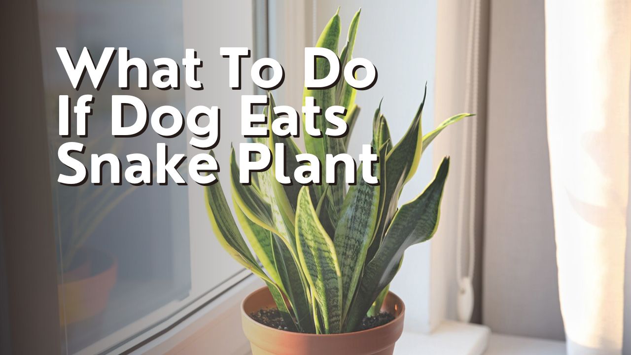 What To Do If Dog Eats Snake Plant